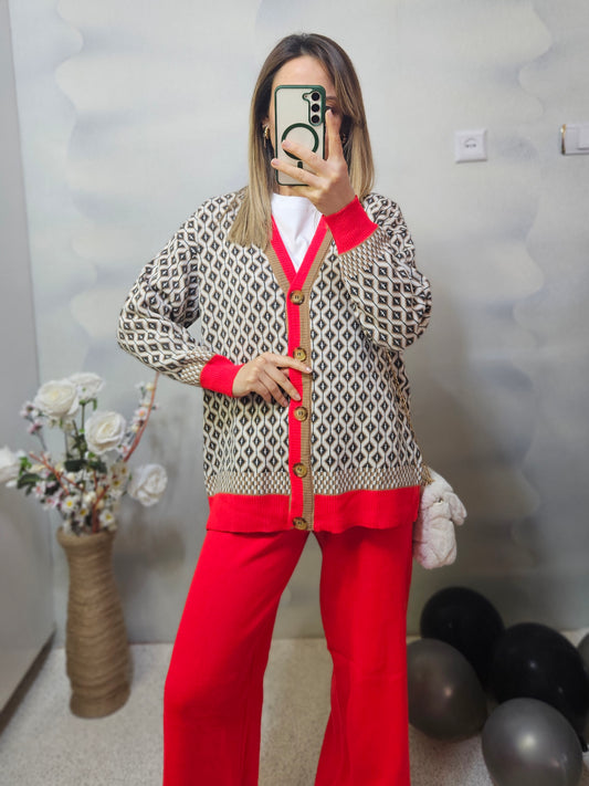 Mng Model Kırmızı Triko Takım