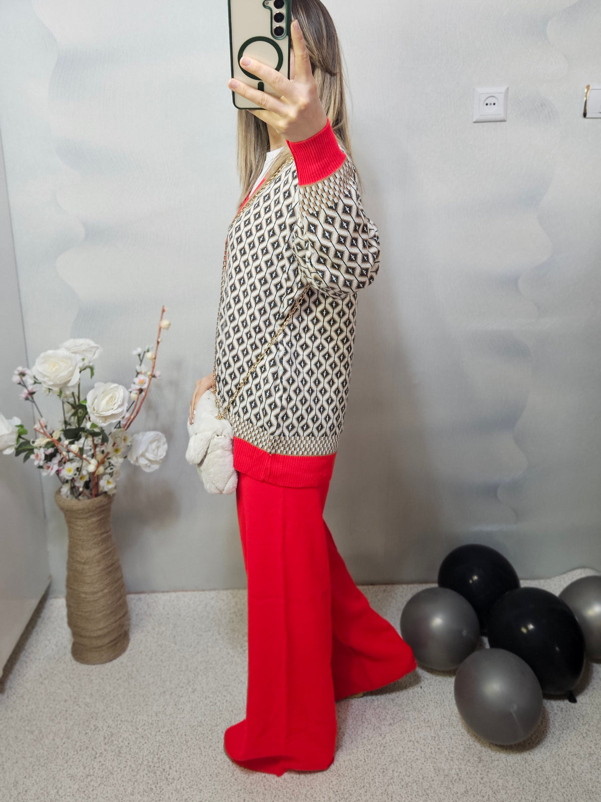 Mng Model Kırmızı Triko Takım