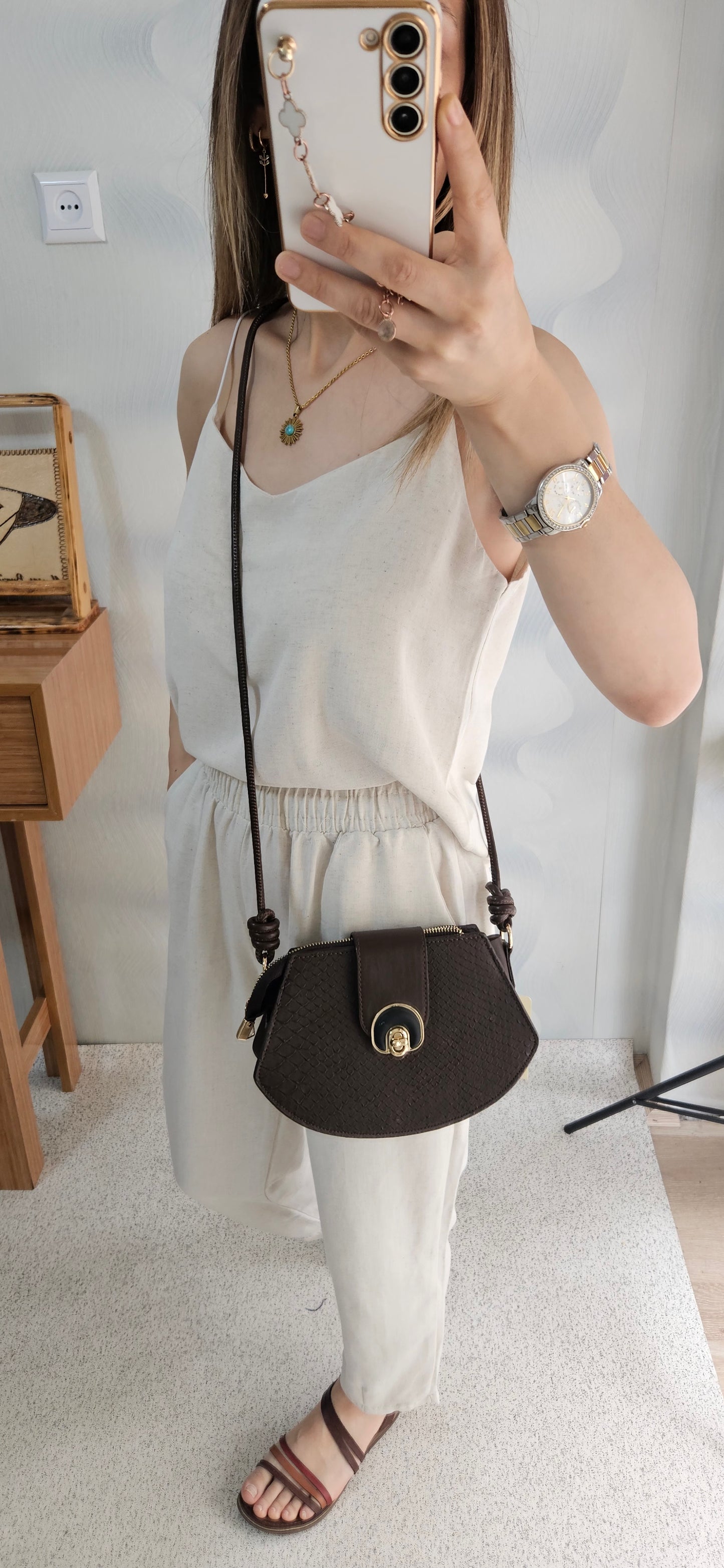 Keten Naturel Doku Pantolon