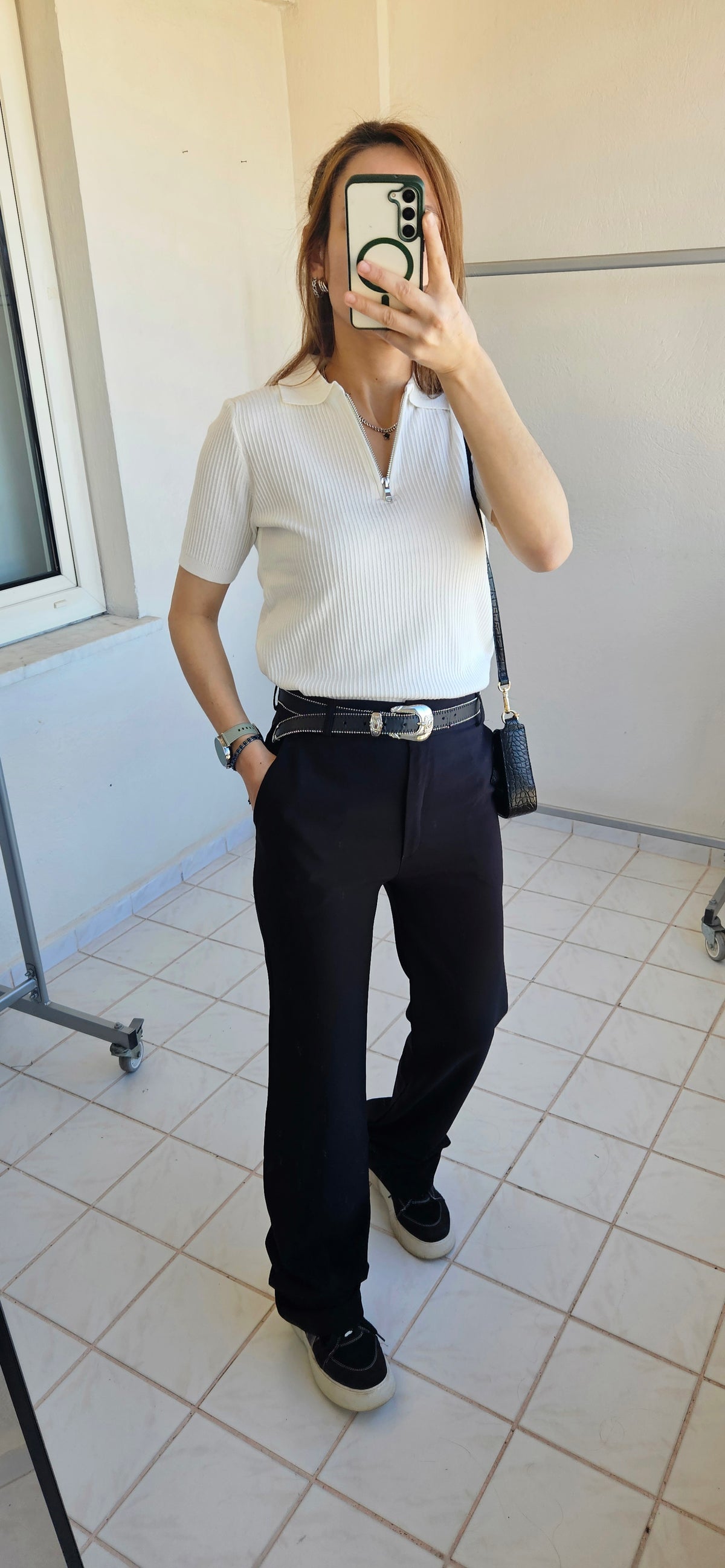 Likralı Yüksek Bel Siyah Pantolon